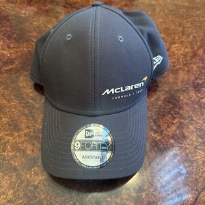 New Era McLaren Black Baseball Cap with Yellow Accent